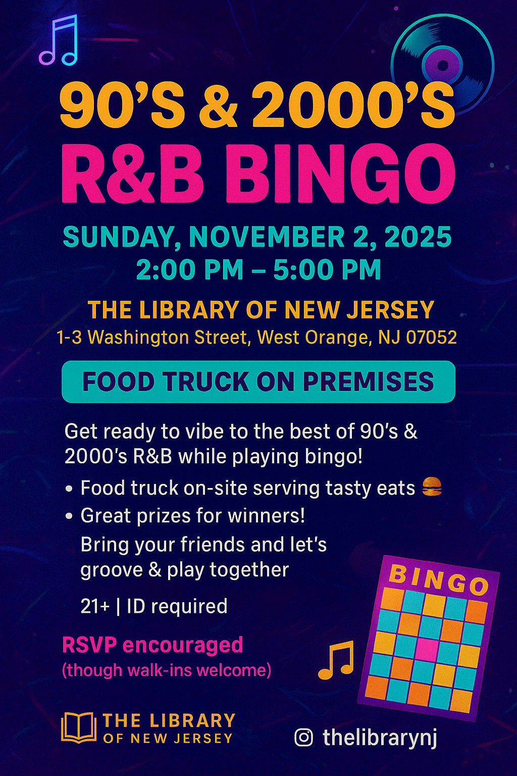 90's & 2000's R&B Bingo