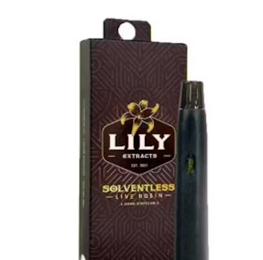 Lily Extracts Bubba Kush Live Rosin Disposable